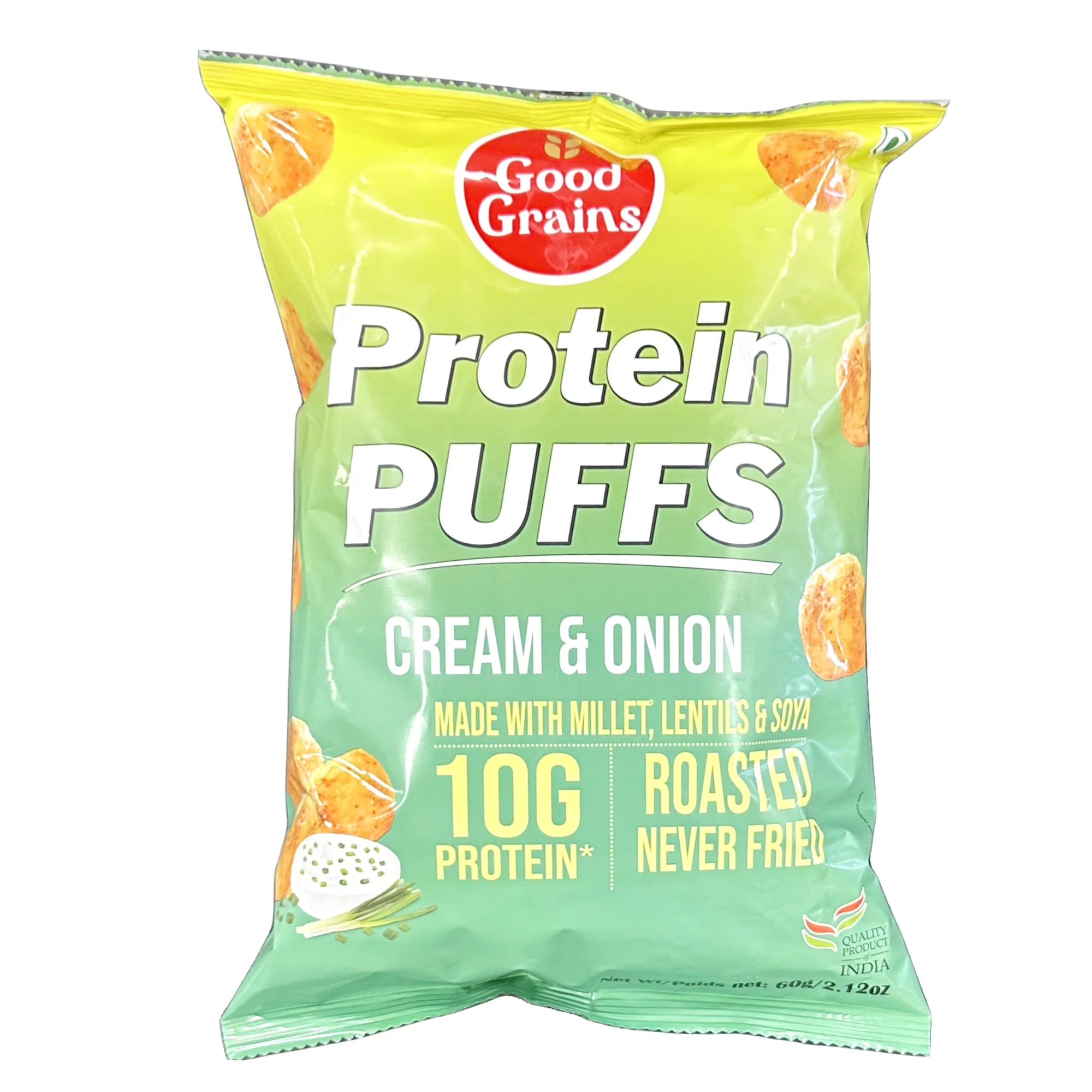 Gokul Superstore - Protein puffs - Cream & Onion 60g